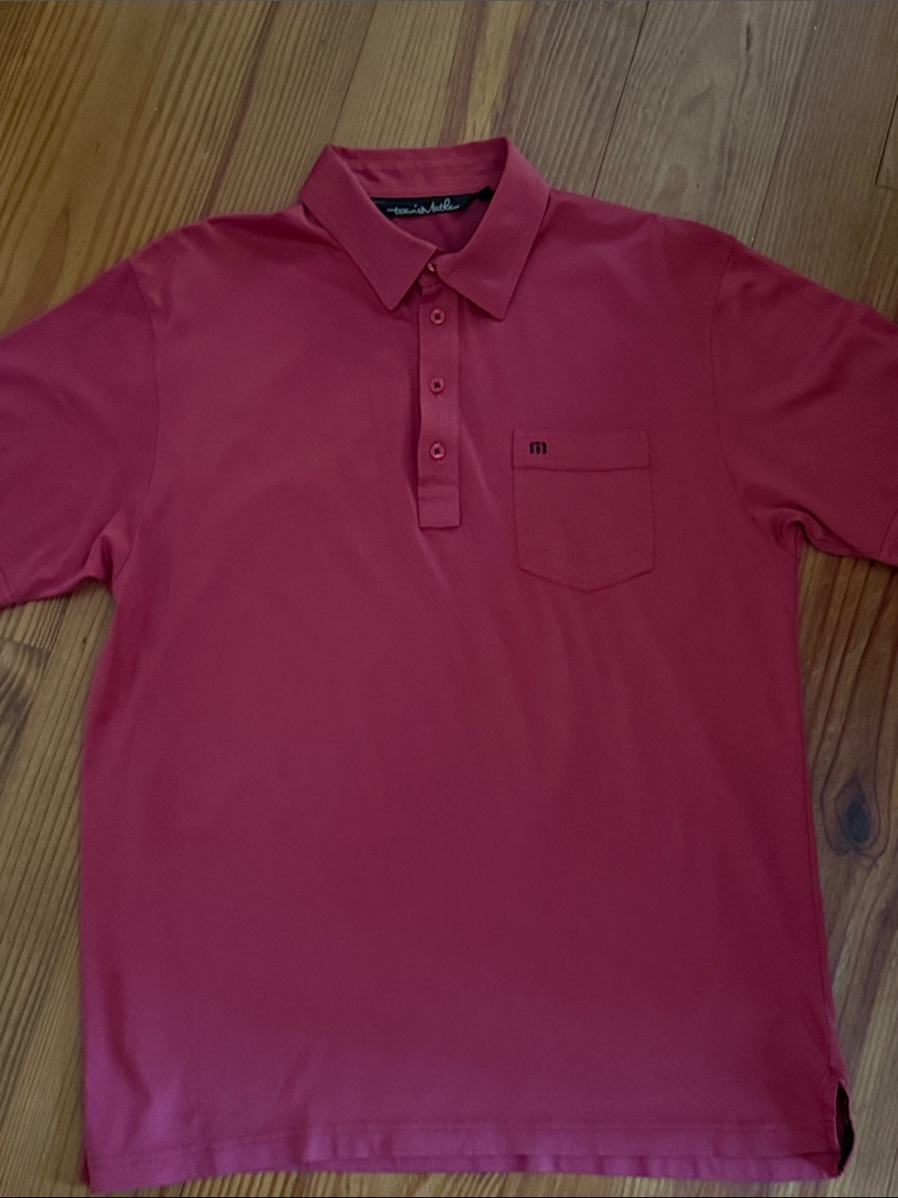 Travis Mathew Rust Red Polo Shirt L